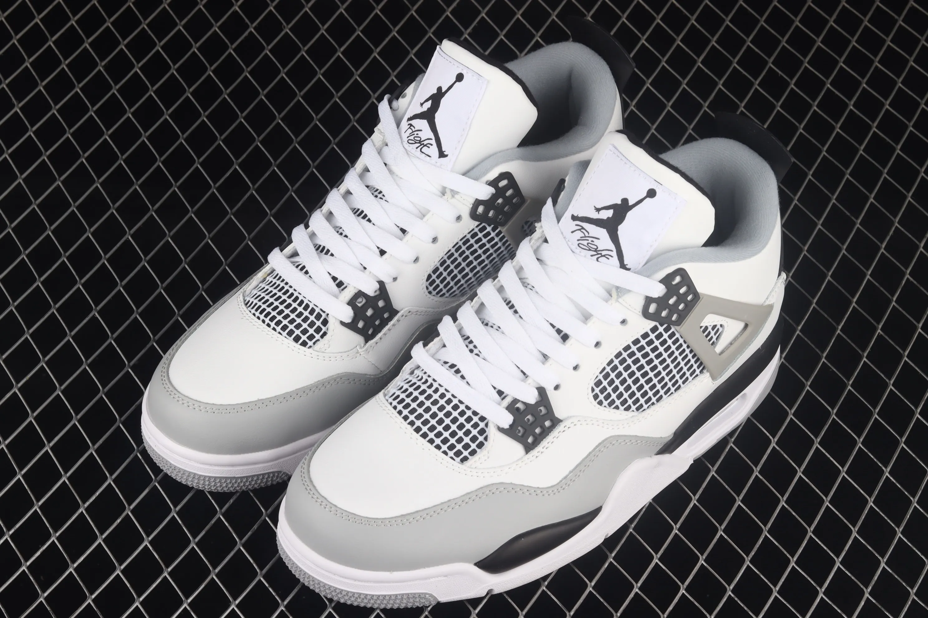 All categories Air Jordan Jordan series basketball shoes Air Jordan 4 Air Jordan 4 Retro GS "Light Smoke Grey" AJ4 Joe 4 white smoke gray basketball shoes CT8527-021